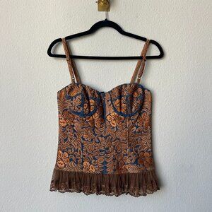 Vintage Collection Baroque Embroidered Corset Top Size M